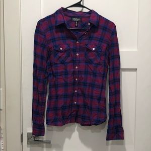 Blue & Red Pretty Little Liars Plaid Shirt